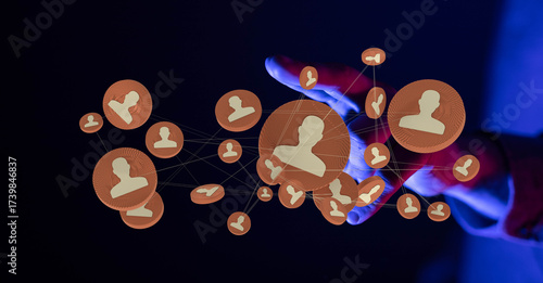 Digital network concept sho...