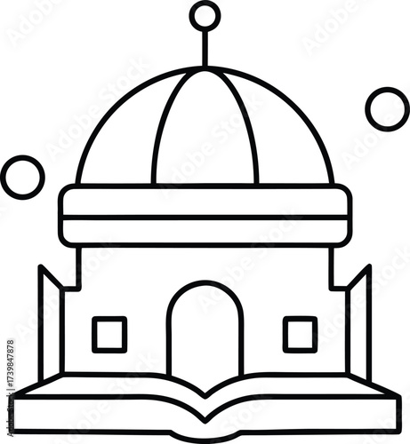 futuristic ai powered library coloring sheet