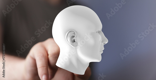 Abstract image of a white h...