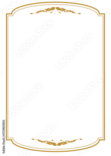 Elegant Golden Vertical Certificate Frame, wedding card frame