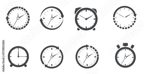 Time icon collection vector