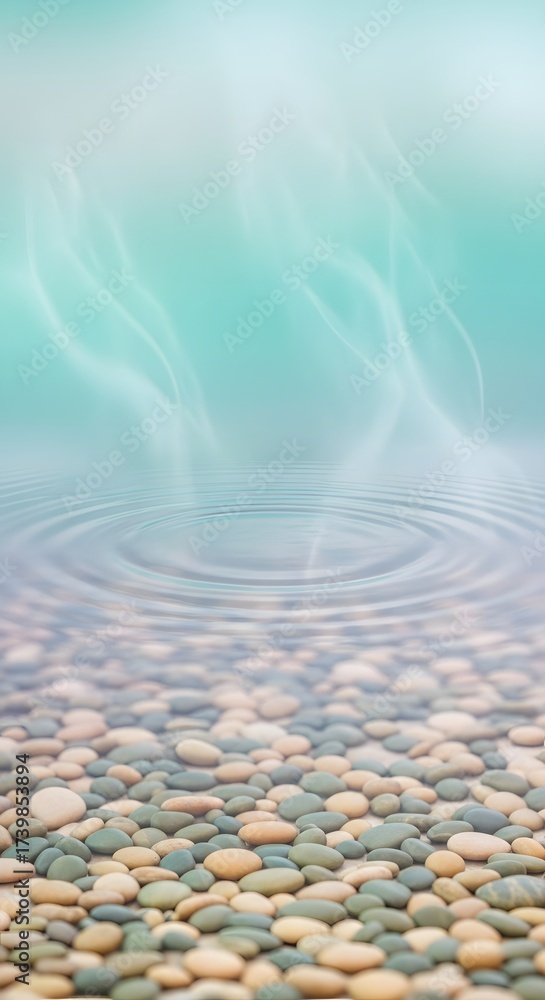 custom made wallpaper toronto digitalSerene underwater view of smooth pebbles on a riverbed with gentle ripples and soft light