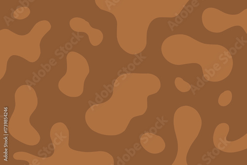 Abstract chocolate splash and drip background with fluid brown organic shapes