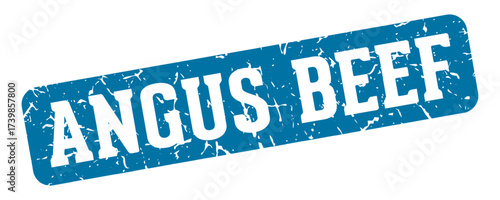 angus beef rectangular sign. angus beef stamp