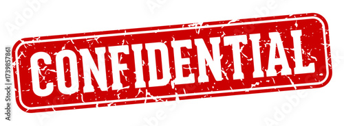 confidential rectangular sign. confidential stamp