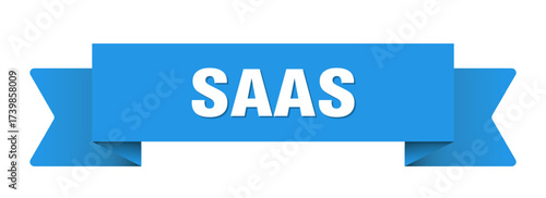 saas ribbon isolated on transparent background. saas ribbon