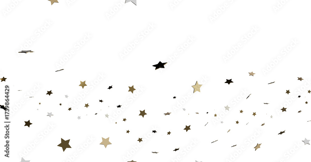 Obraz premium Gold and Black Star Confetti