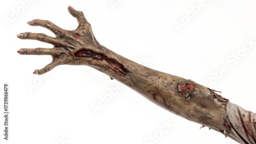 Of zombie arm isolated on a white background as transparent