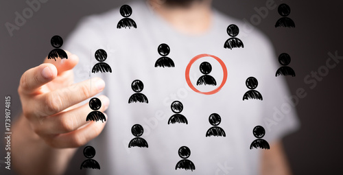 Hand reaching for a highlig...