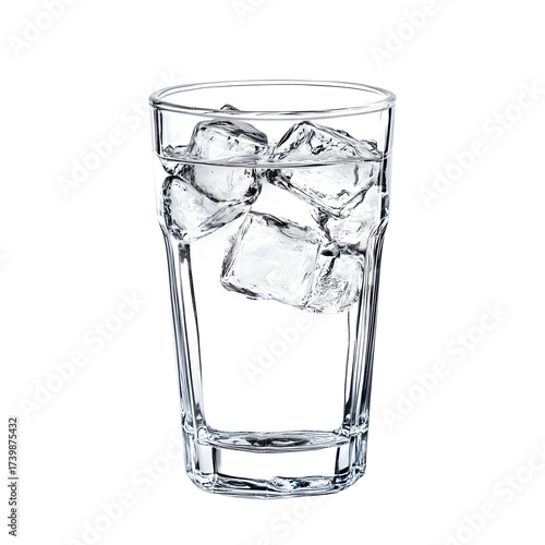 Crystal Clear Refreshing Iced Water Glass Hydration Sip Fresh Liquid Cool Beverage