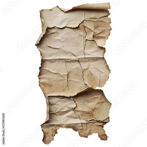 Torn Paper Scraps Isolated on White Background for Graphic Designers and Artists