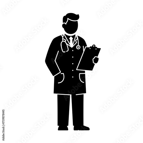 Doctor holding clipboard and wearing stethoscope for International Doctor's Day  