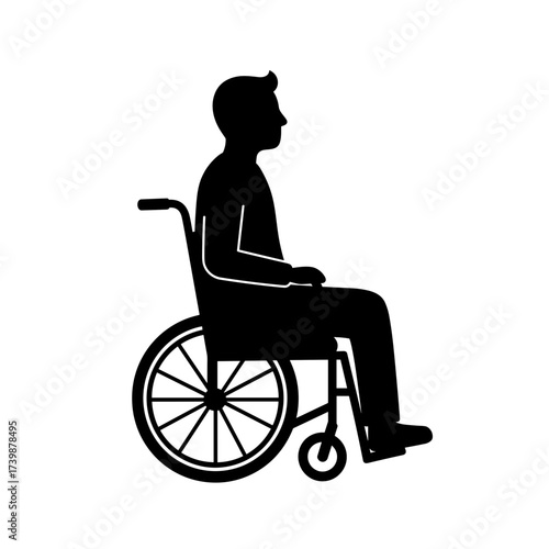 Silhouette of a man sitting in a wheelchair for International Doctor's Day  