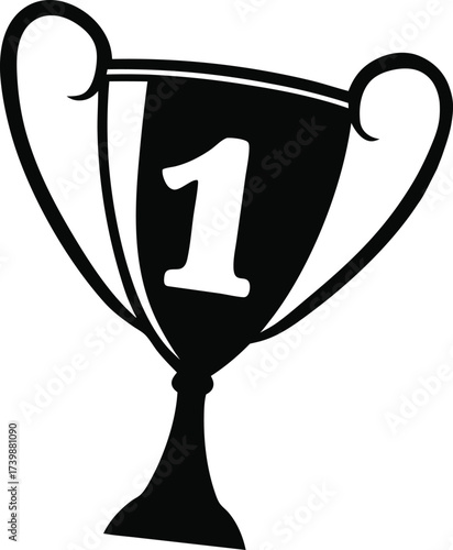 Winning Trophy Illustration – Symbol of Triumph, Recognition, and Honor