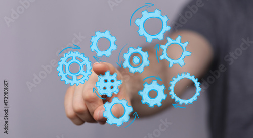 Abstract image of a hand in...