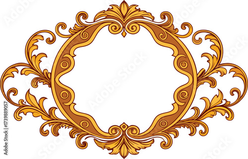 luxury vintage baroque ornamental frame vector.
