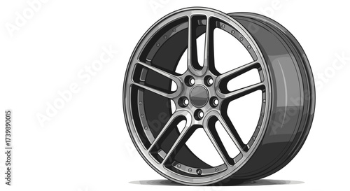 car wheel on white background