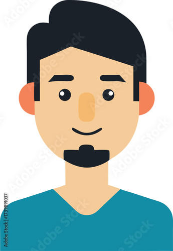 Minimal flat avatar people face vector illustration scalable eps icon for general use