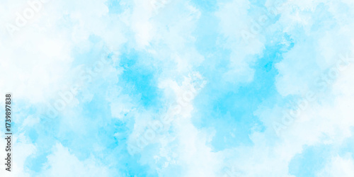 Abstract grunge sky blue soft painted watercolor paint splash. inspiring views of fluffy clouds blue sky background. cloudy blue sky various natural clouds and smoke. morning cloud in the sky.
