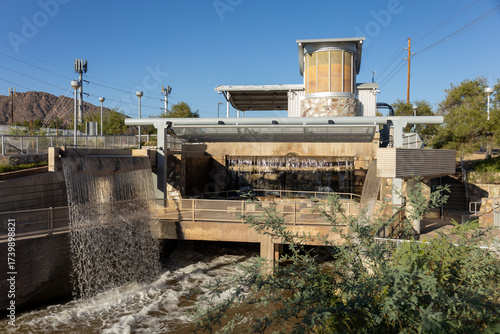 Wallpaper Mural Arizona Falls Hydroelectric Plant on the Arizona Canal in Scottsdale, Arizona Torontodigital.ca
