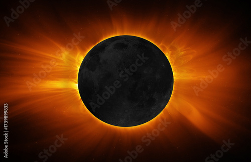 Fototapeta Naklejka Na Ścianę i Meble -  Solar Eclipse, image of the sun's corona  