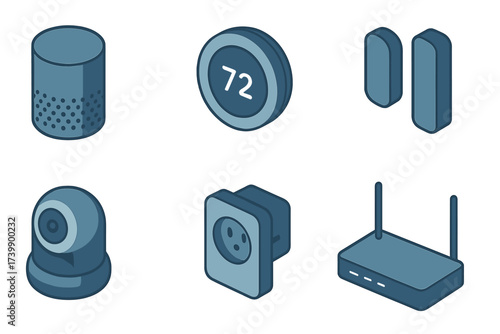 Isometric set of Internet of Things devices for smart home automation