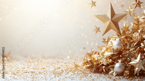 Simple Festive New Year Background Offering Ample Space for Custom Holiday Messaging