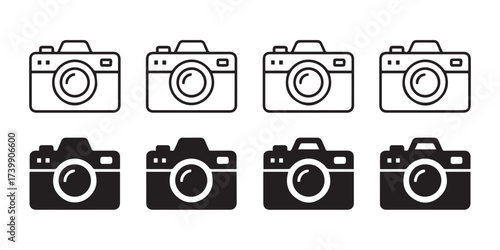 photography camera icons ui friendly set editable ai eps png jpeg files