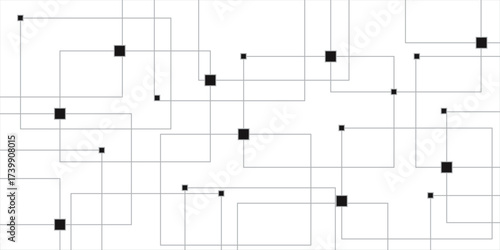 Abstract connecting dots and circles. Abstract vector illustration with Vectors Geometric circuit dots and lines.. Abstract vector illustration with overlapping.