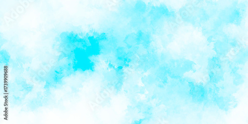 Abstract grunge sky blue soft painted watercolor paint splash. inspiring views of fluffy clouds blue sky background. cloudy blue sky various natural clouds and smoke. morning cloud in the sky.