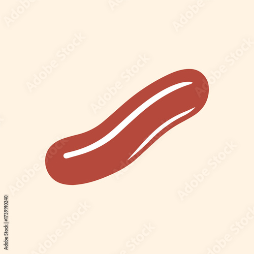 Silhouette Style Vector Bacon Logo Icon – Minimalist Black Meat Strip Emblem for Butcher Shops, Breakfast Menus, Restaurant Branding, Food Packaging, BBQ Designs, and Culinary Concepts