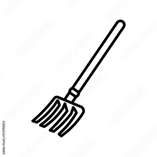  pitchfork sketch icon white on background