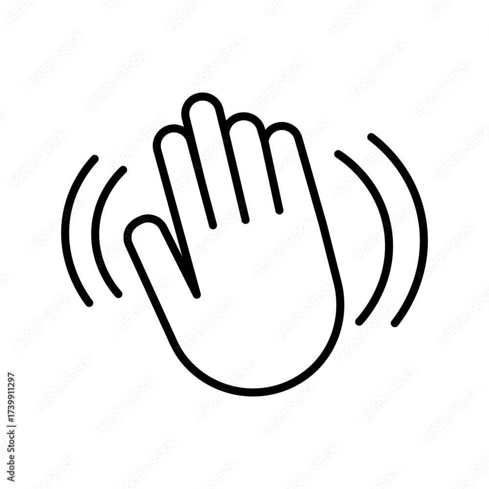 Fototapeta premium greeting vector icon white on background