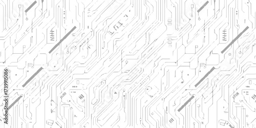 seamless printed circuit board pcb pattern vector background for technology projects and electronics design