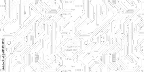 high detail circuit board seamless vector pattern electronics technology background perfect for ui design