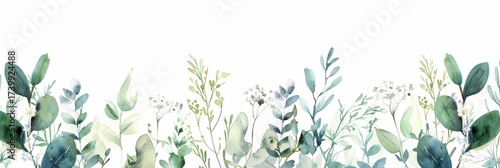 Wallpaper Mural Seamless Border of Lush Green Leaves and Vibrant Foliage Elements Torontodigital.ca