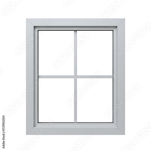 Konstfotografi White window frame with four panes