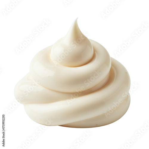 Foto Swirl of creamy mayonnaise or cosmetic cream