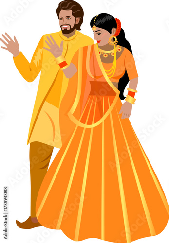 traditional indian wedding couple