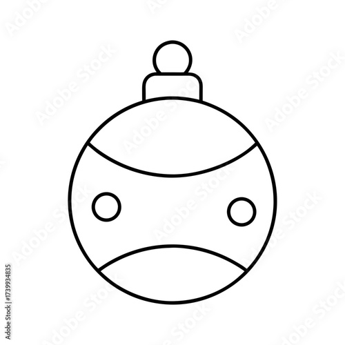 outline vector illustration of a christmas bell icon vector art