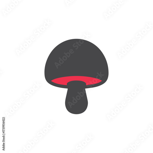 Silhouette Style Vector Mushroom Icon Design, Minimalist and Modern Editable Graphic, Scalable Illustration for Nature, Forest, Food, Organic, Vegan, Health, Culinary, and Branding Use