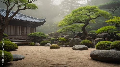 japanese garden in spring