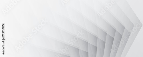 Abstract white and gray color, modern design stripes background with geometric shape. Vector illustration.