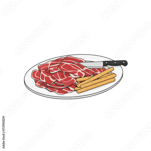 Traditional Jamón Ibérico Tapas Design