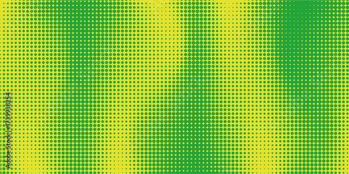 Dots halftone green color pattern gradient texture with technology digital background. Dots pop art comics with nature graphic design