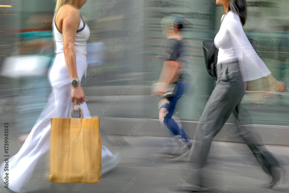 Naklejka premium visit the shops in city