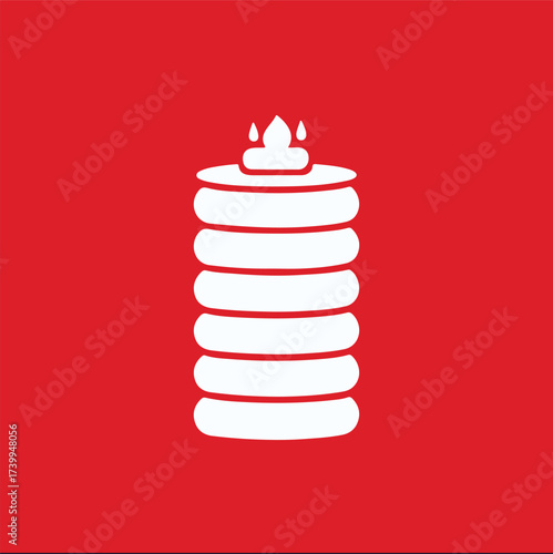 Silhouette Style Vector Pancake Icon Design, Minimalist and Modern Editable Graphic, Scalable Illustration for Breakfast, Brunch, Food, Bakery, Dessert, Cafe, Restaurant, and Culinary Use