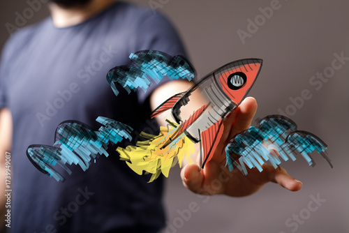 Conceptual image: hand hold...