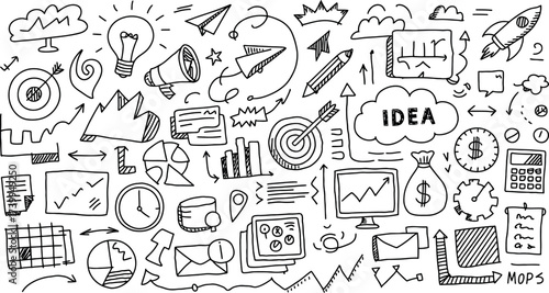 Back to school doodle vector set