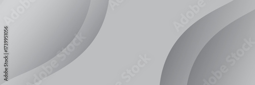 Dark grey abstract wide horizontal banner with hexagon carbon fiber grid and orange luminous lines. Technology vector background with orange neon lines